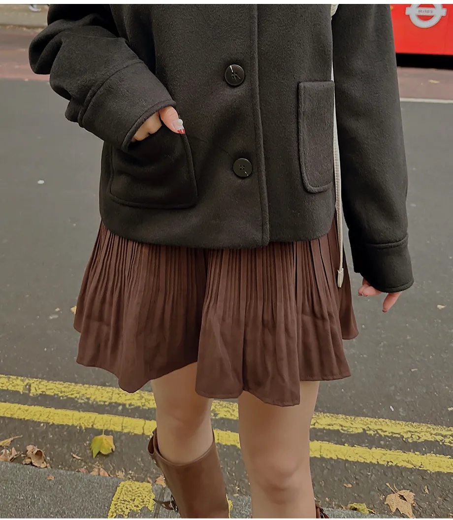 RIRINCO シングルボタンショート丈コート