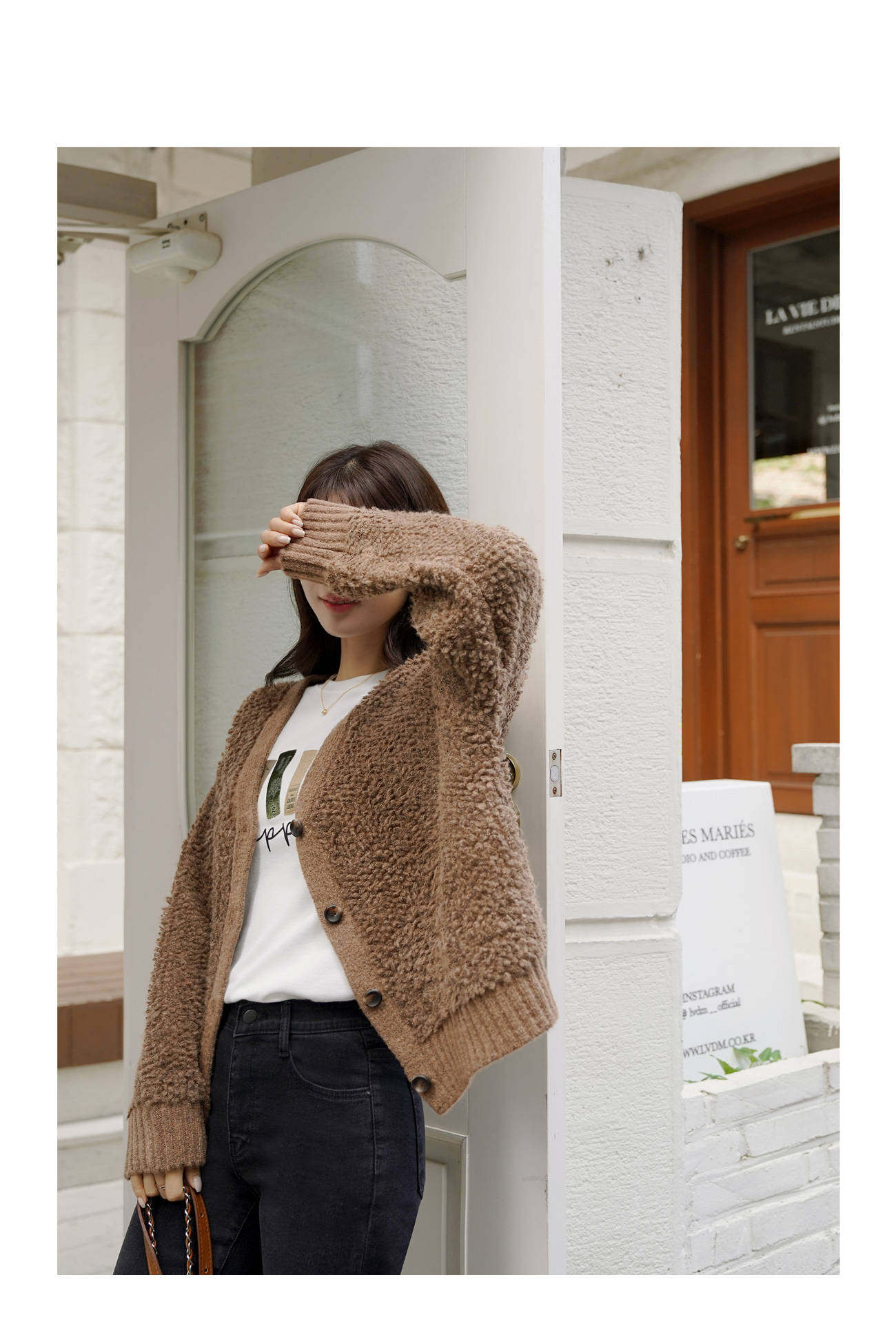 Vネックボアカーディガン | レディースファッション通販 - DHOLIC