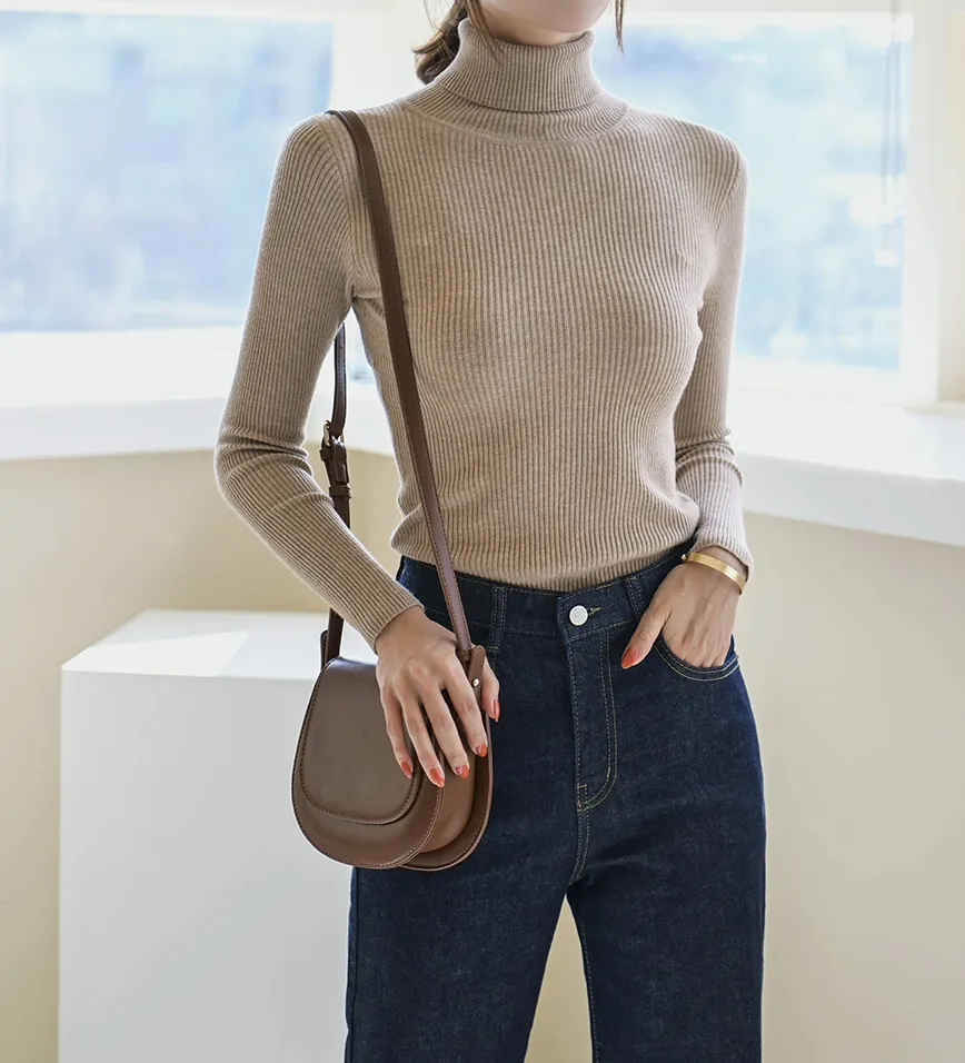 タイトリブタートルニット | レディースファッション通販 - DHOLIC 