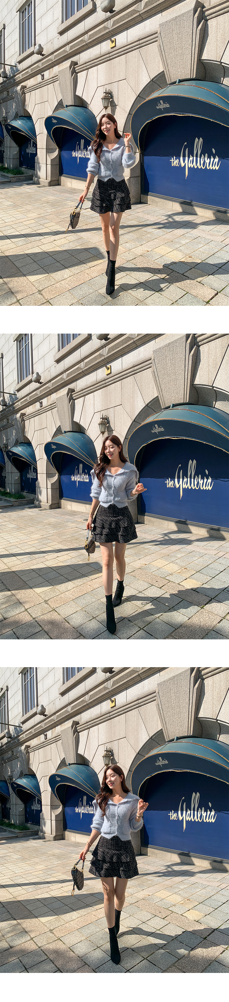 minagram ミナグラム dholic ティアードツイードミニスカート - メルカリ