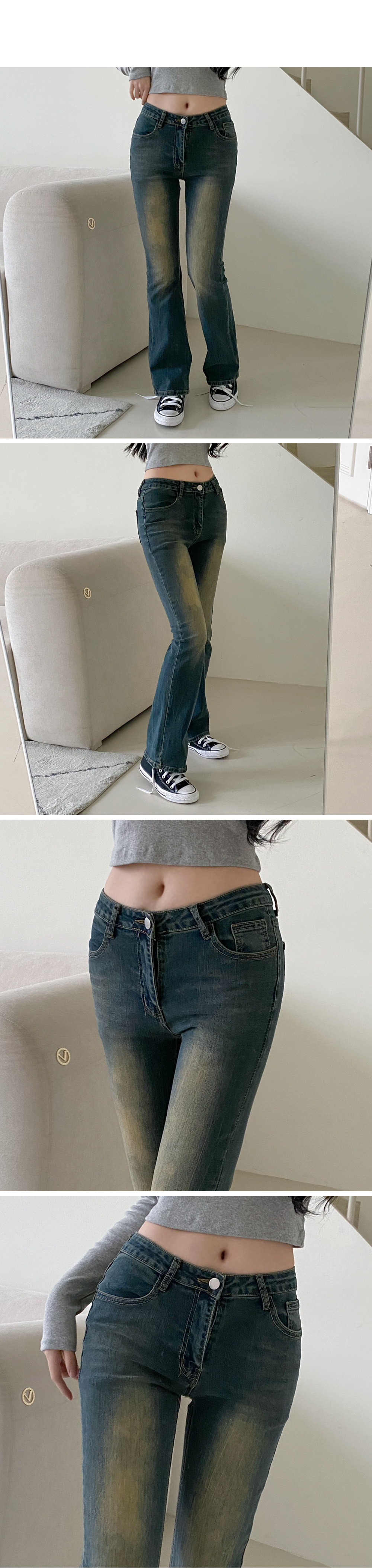 ローライズウォッシュフレアデニムパンツ | レディース