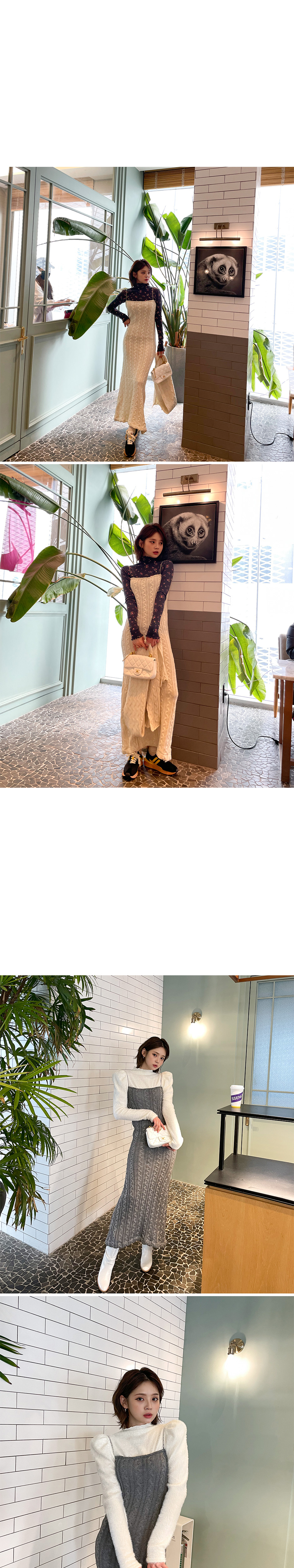 ケーブルニットキャミワンピース | レディースファッション通販 - DHOLIC