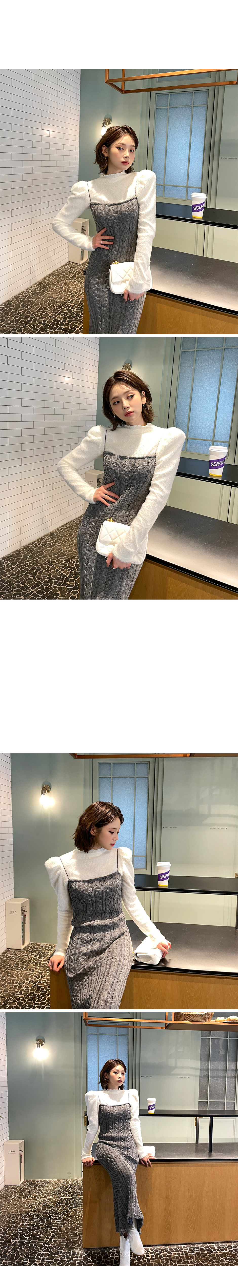 ケーブルニットキャミワンピース | レディースファッション通販 - DHOLIC