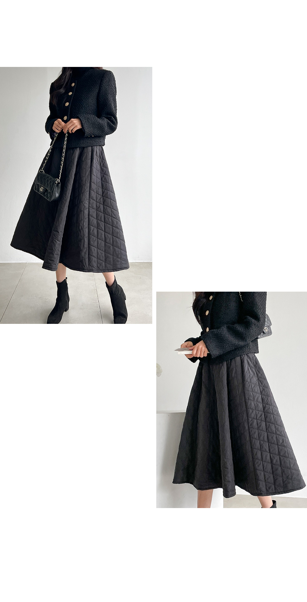 キルティングフレアスカート | レディースファッション通販 - DHOLIC