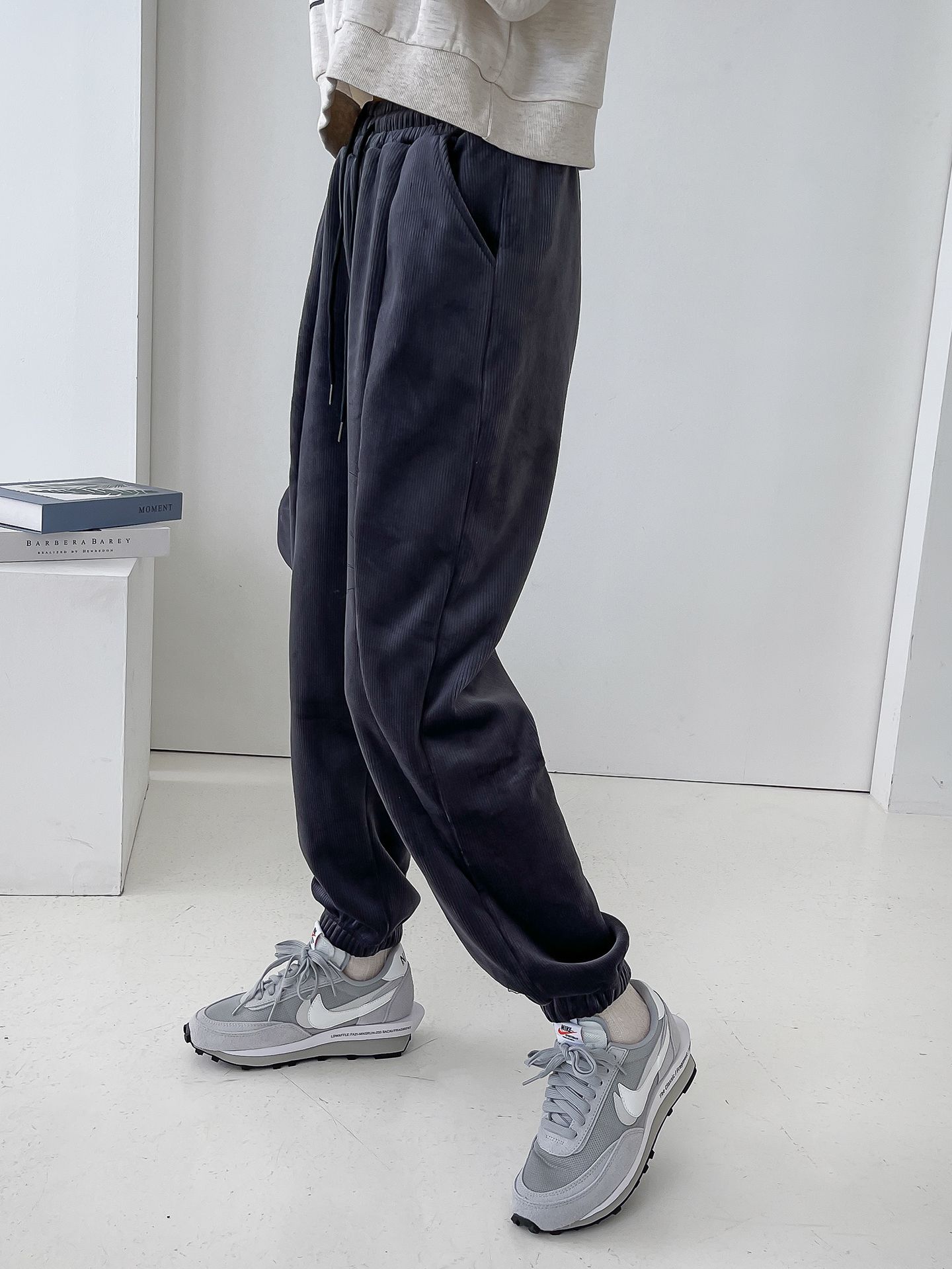 裏起毛ソフトコーデュロイジョガーパンツ | レディースファッション