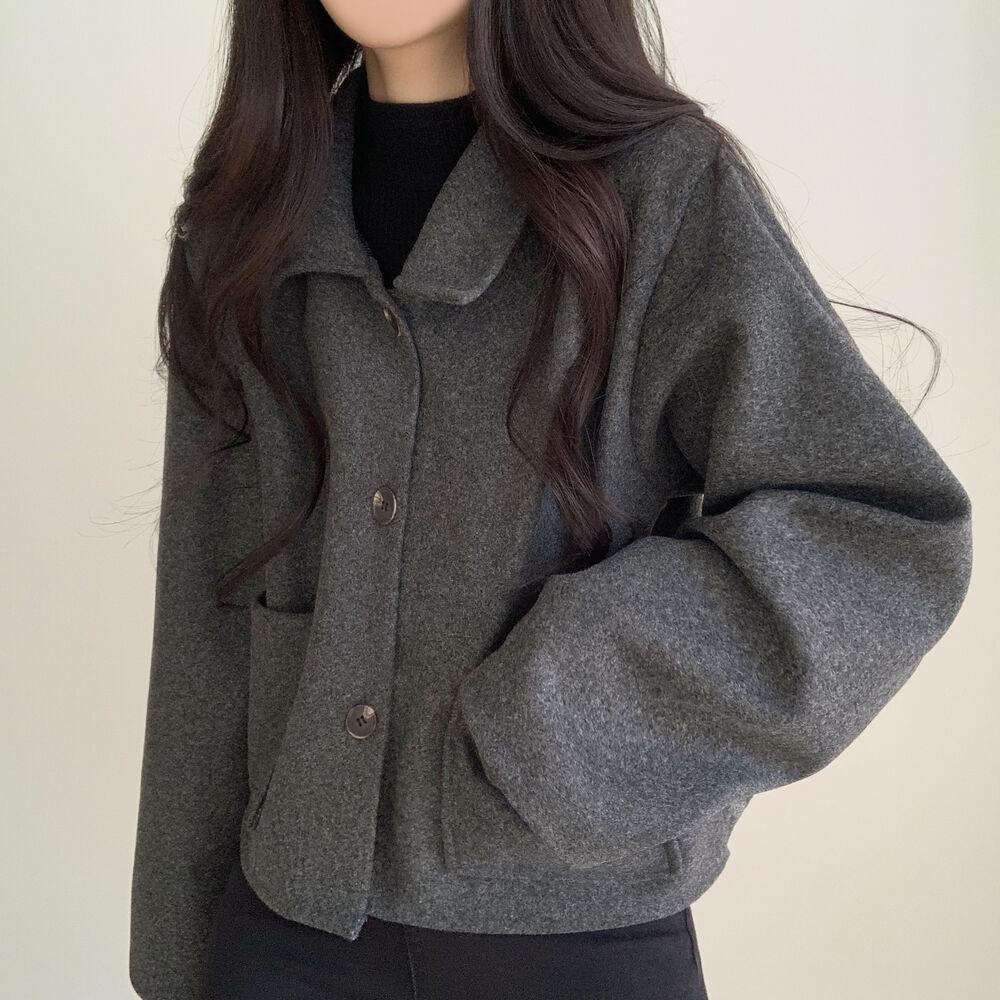 カラーボタンクロップドジャケット | レディースファッション通販 - DHOLIC