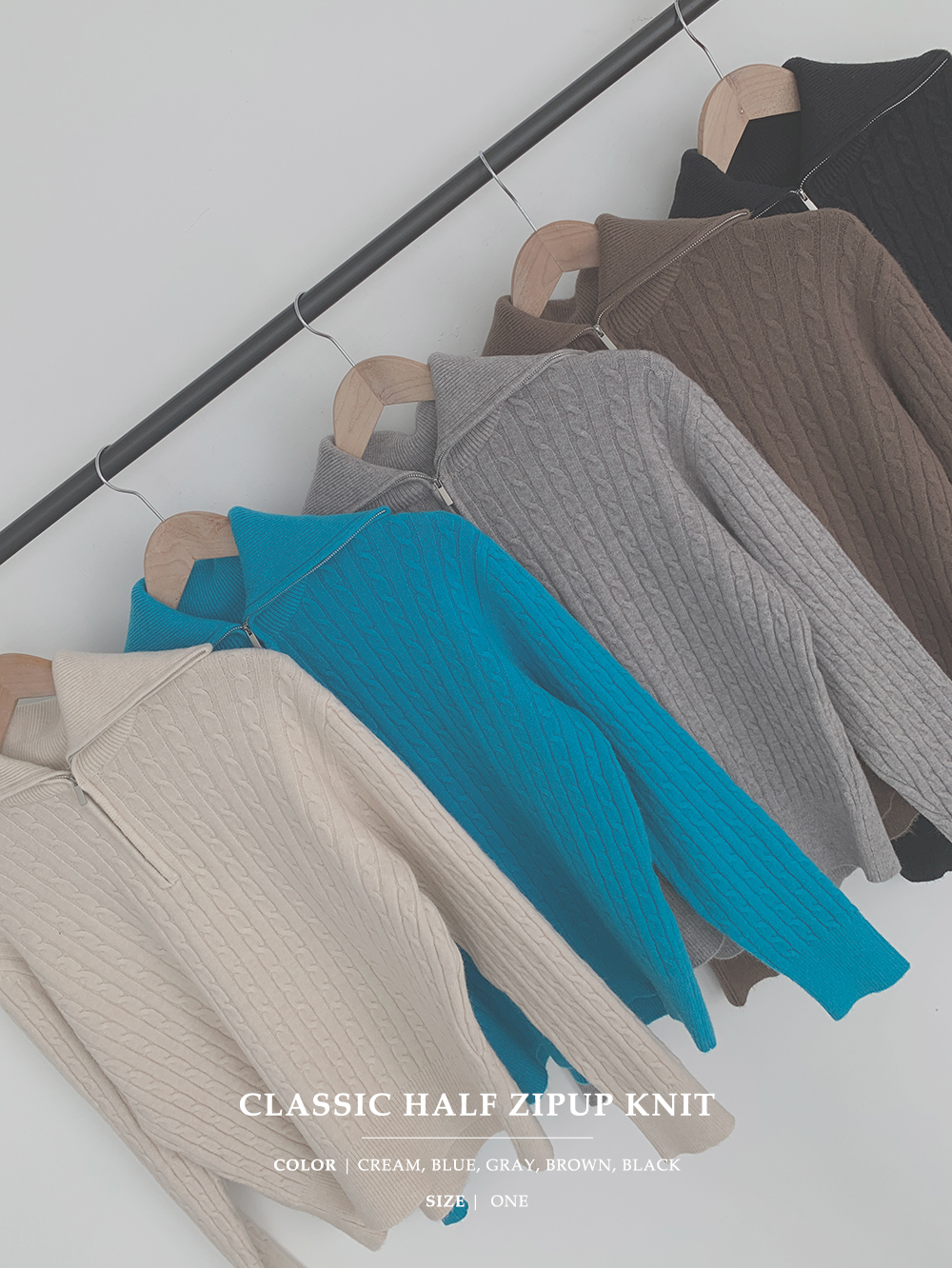 ハーフジップケーブルニット | レディースファッション通販 - DHOLIC