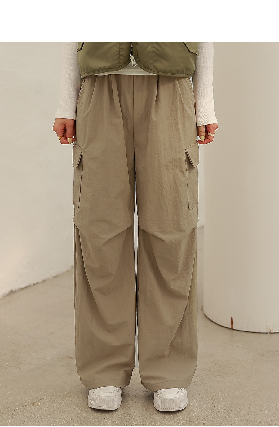 裏起毛ナイロンカーゴパンツ | レディースファッション通販 - DHOLIC