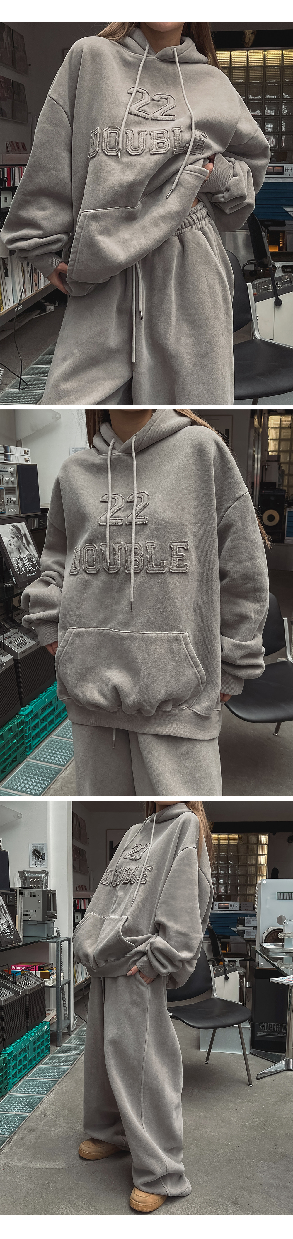 UNISEX)裏起毛22ピグメントパーカー | レディースファッション