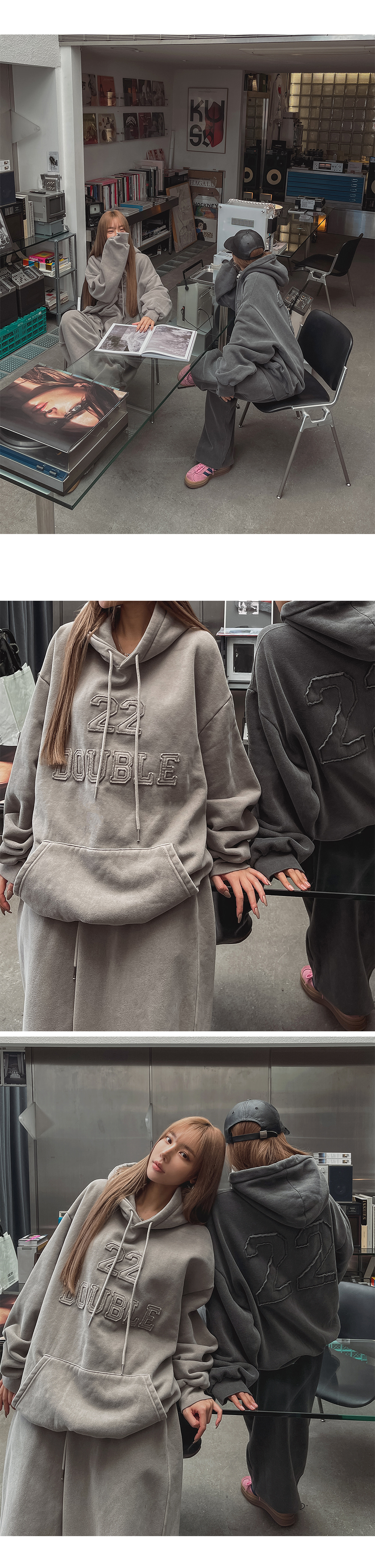 DHOLIC 裏起毛 ビッグシルエット パーカー フーディー ディーホリック クロップドジップアップパーカー | レディースファッション通販