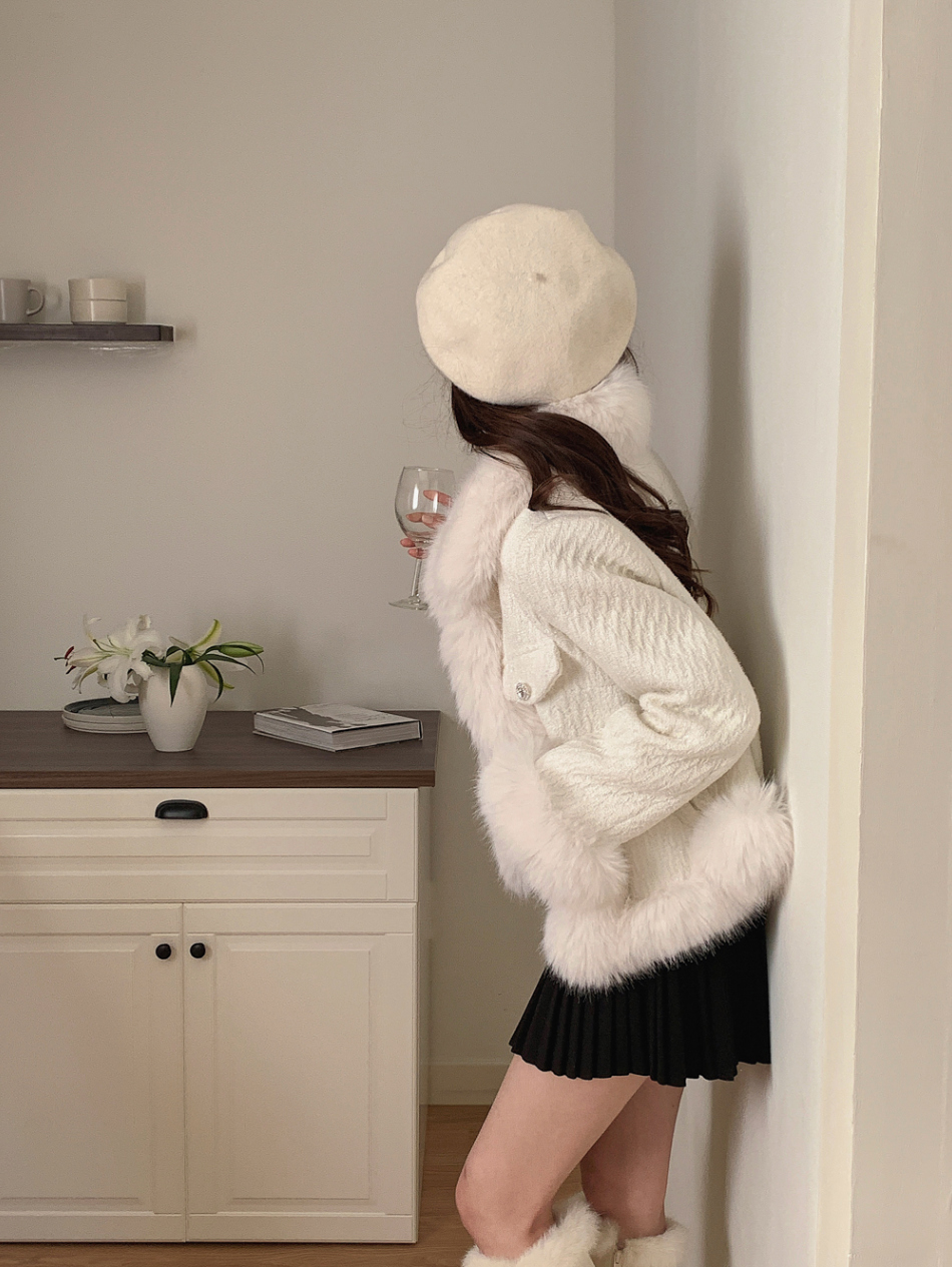 エコファーツイードホックジャケット | レディースファッション通販