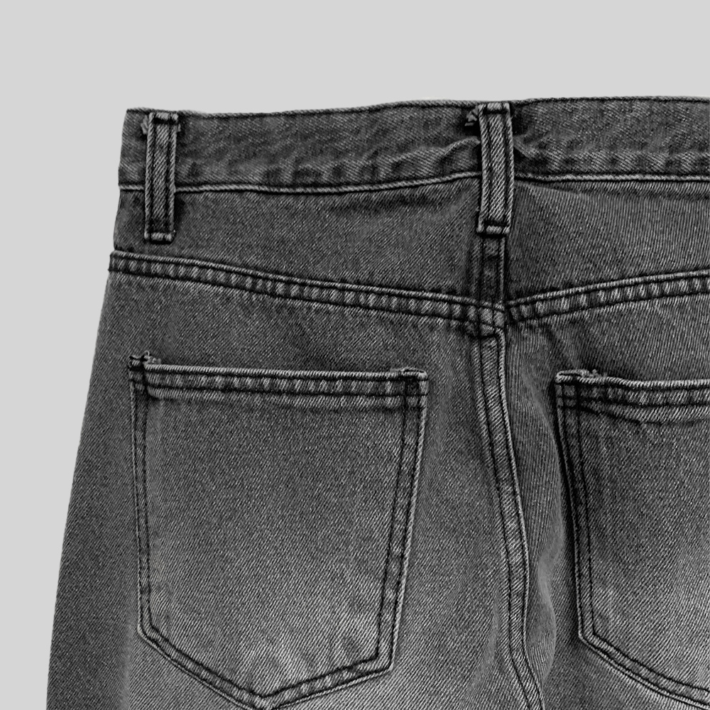 ウォッシュダークグレーデニムパンツ | レディースファッション通販
