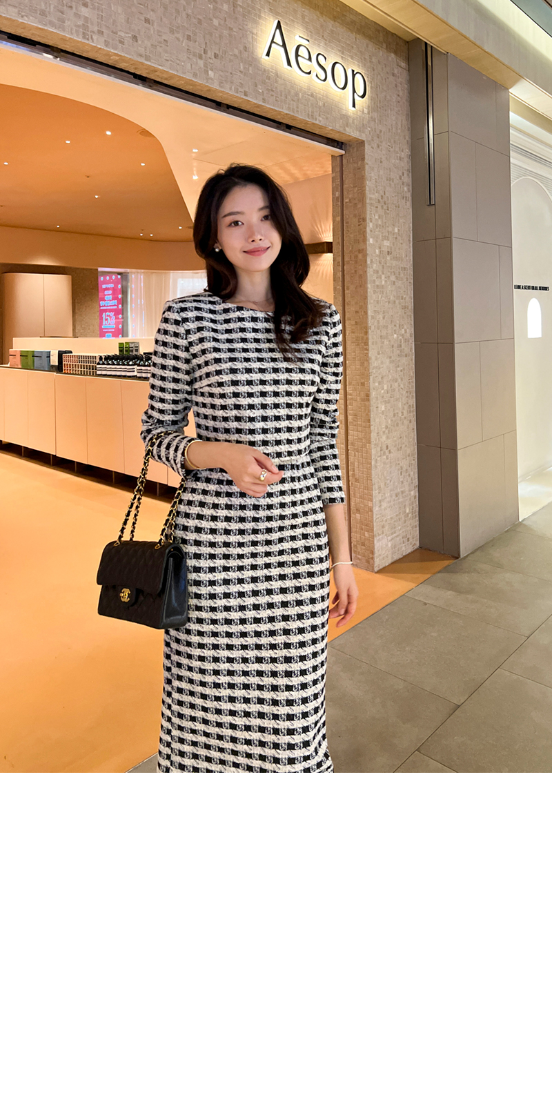 チェックセットアップ風ワンピース | レディースファッション通販 - DHOLIC