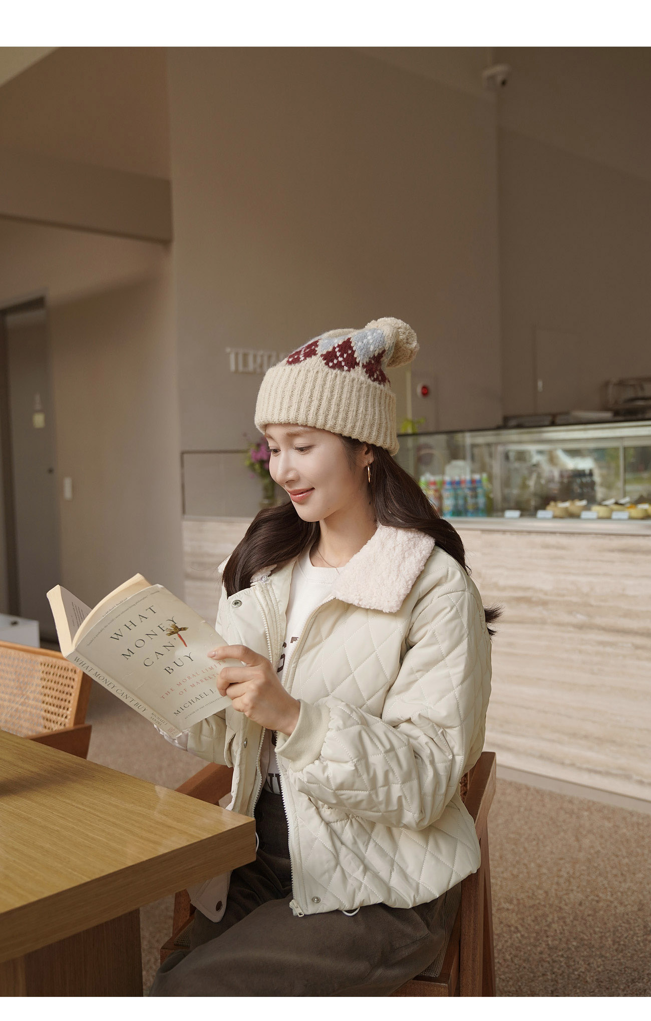 アーガイルボンボンニット帽 | レディースファッション通販 - DHOLIC