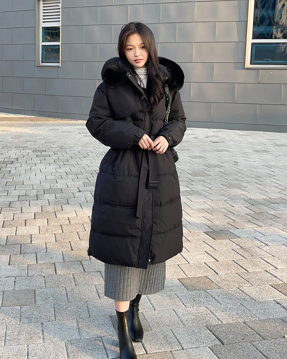 エコファーフードウェルロンロングジャンパー | レディース