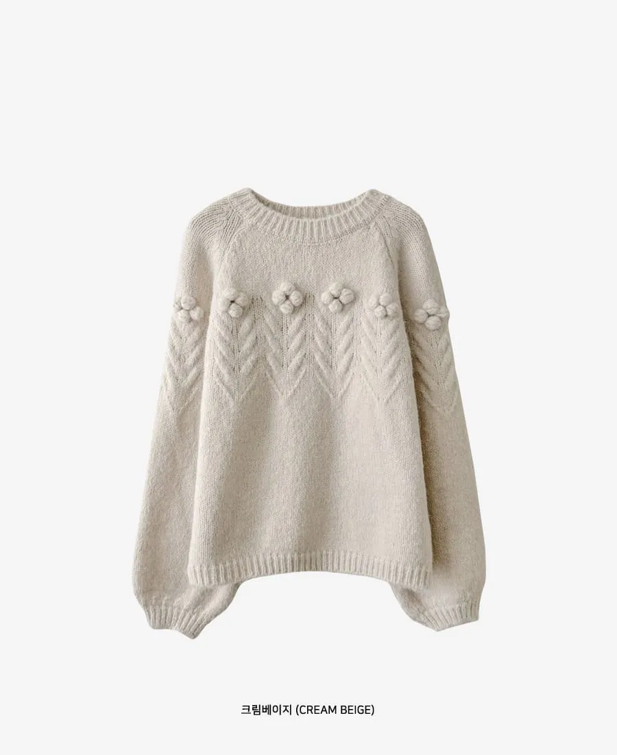 ボンボンフラワーニット | レディースファッション通販 - DHOLIC 