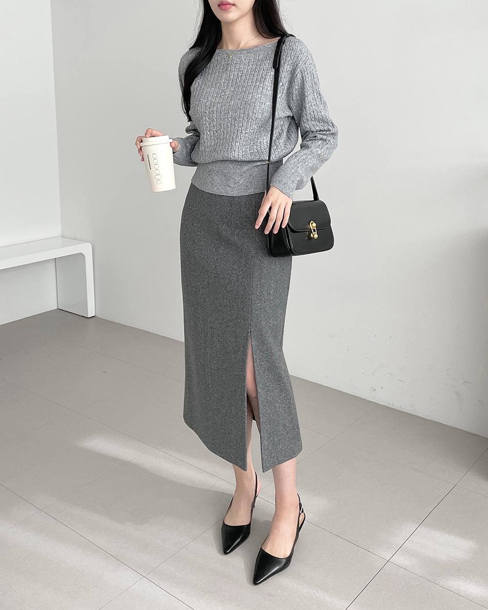 AND MARY クロップドニット room153 ニット セーター 2wayチャンキークロップドニット レディース