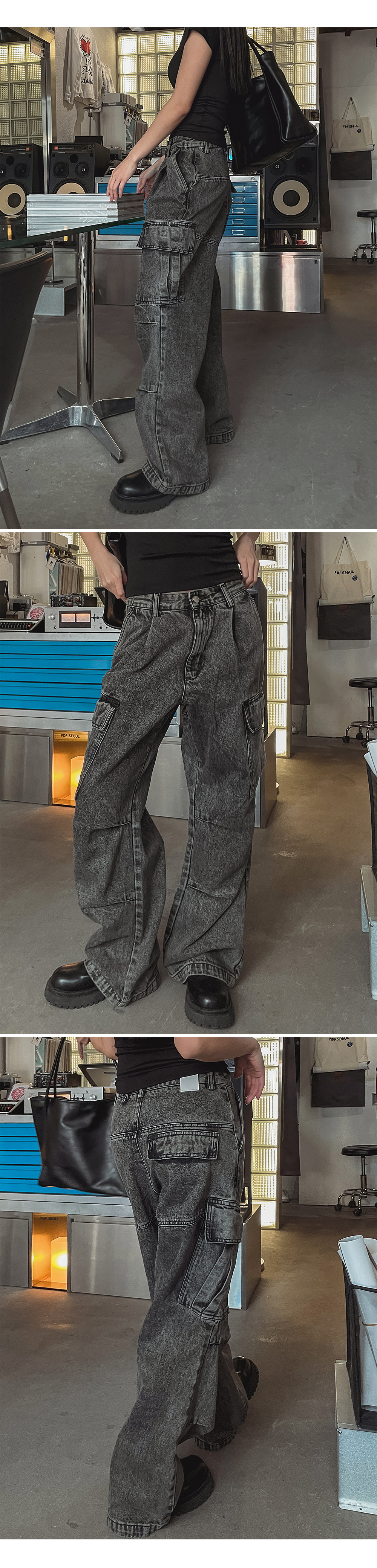 ウォッシュカーゴデニムパンツ | レディースファッション通販