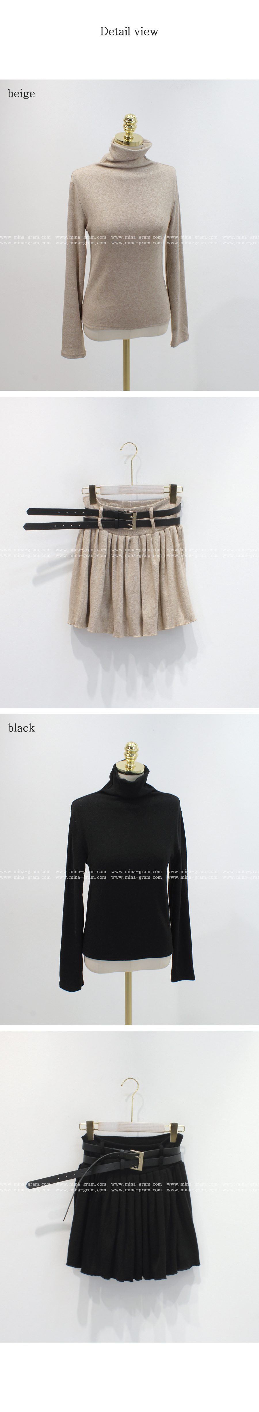 タートルネックニット&ニットスカートSET | レディースファッション