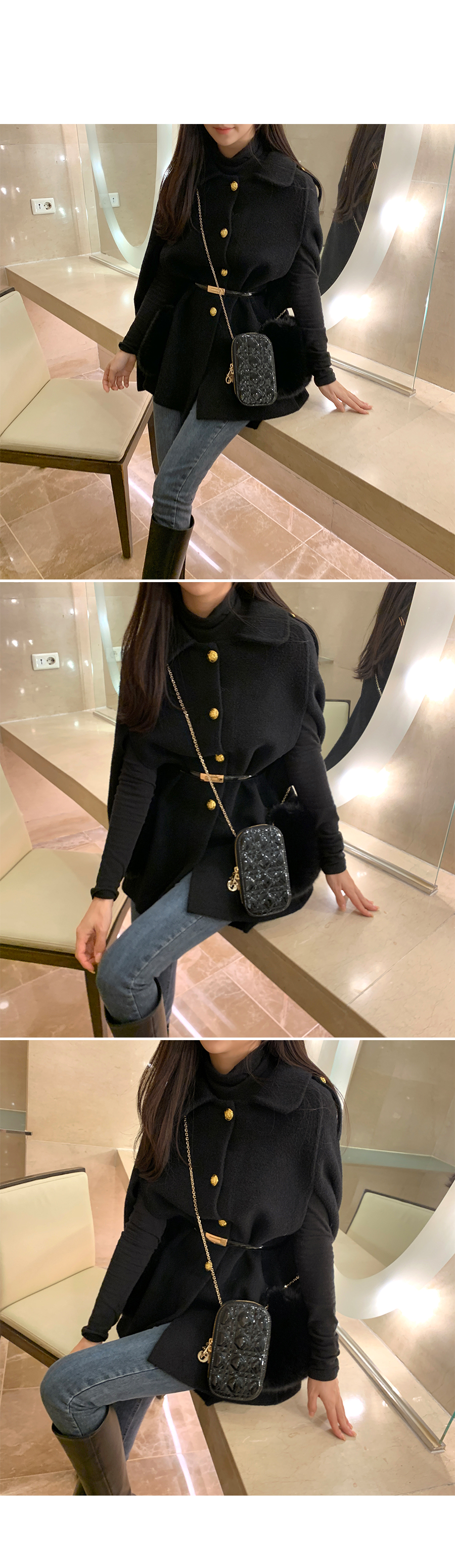 エコファーベルト付ケープコート | レディースファッション通販 - DHOLIC