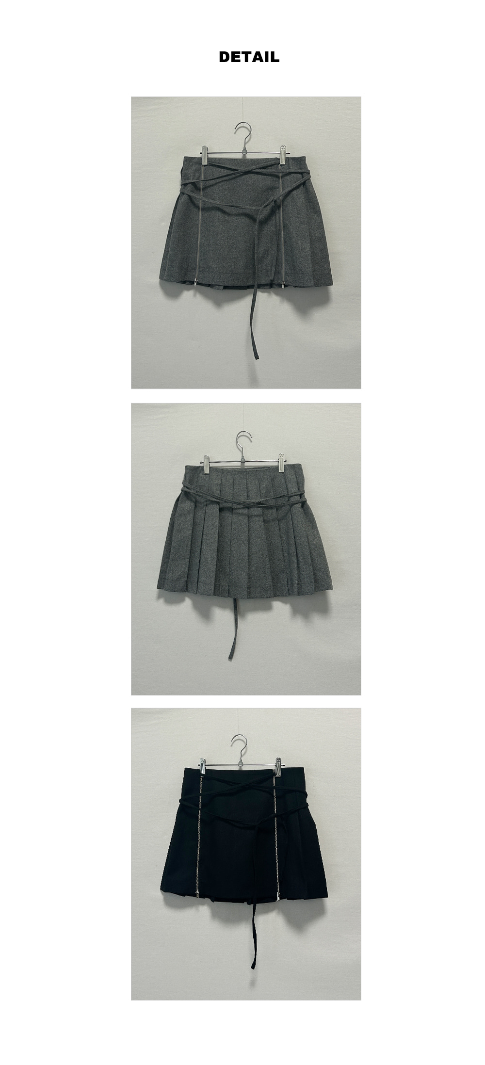 ダブルジップストラップミニスカート | レディースファッション通販