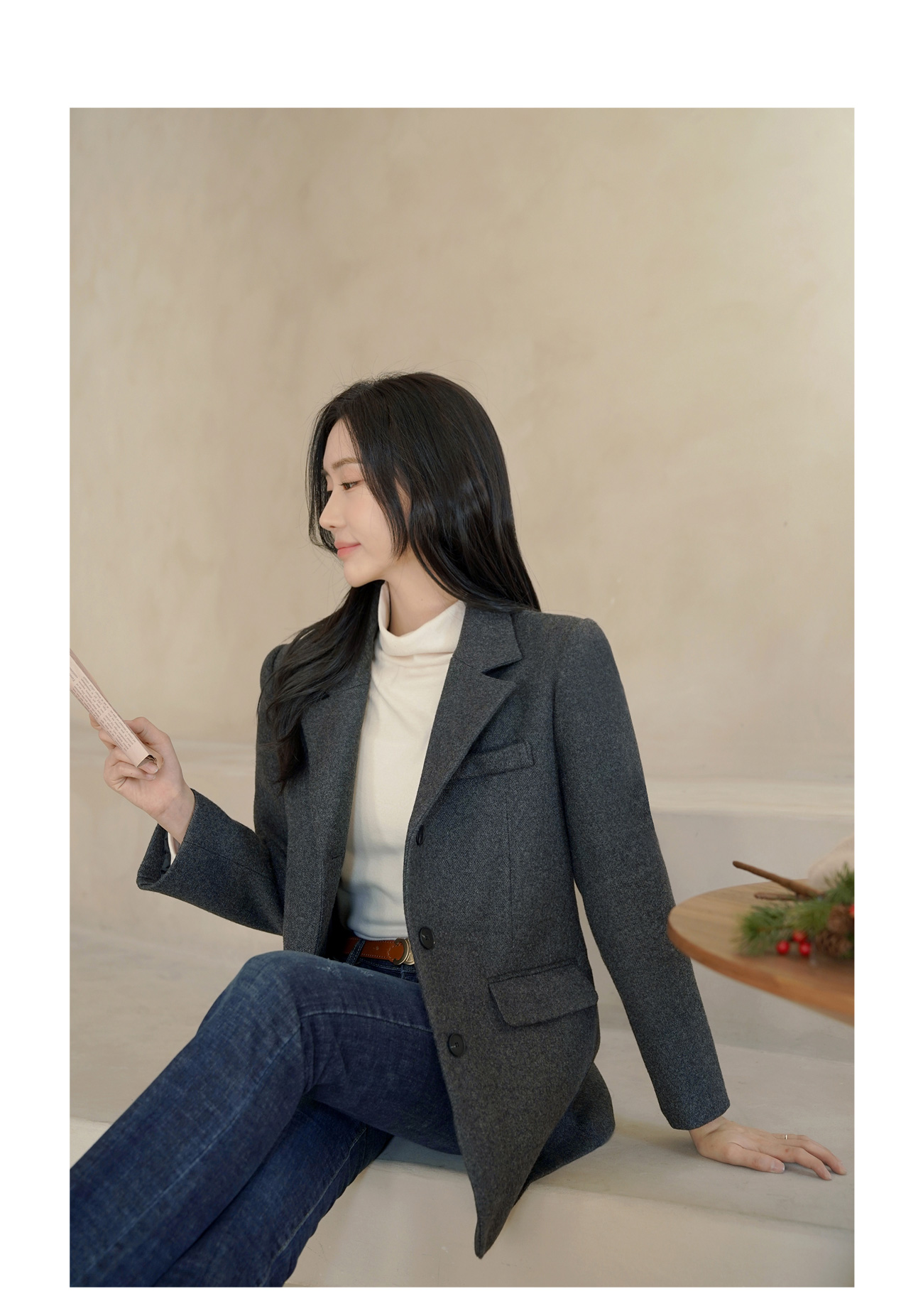 ウール混テーラードジャケット | レディースファッション通販 - DHOLIC
