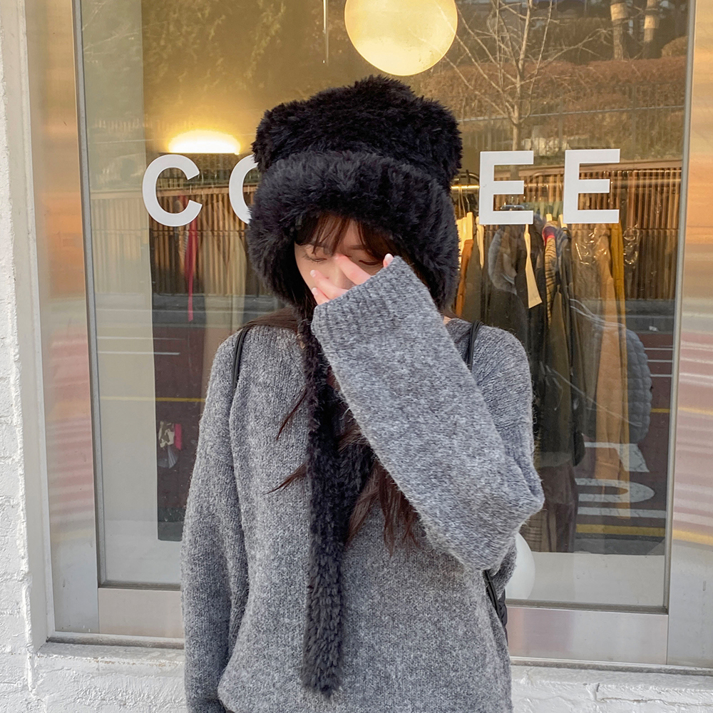 楽天市場】an meets zakka ミックスファーフーディーバラクラバ