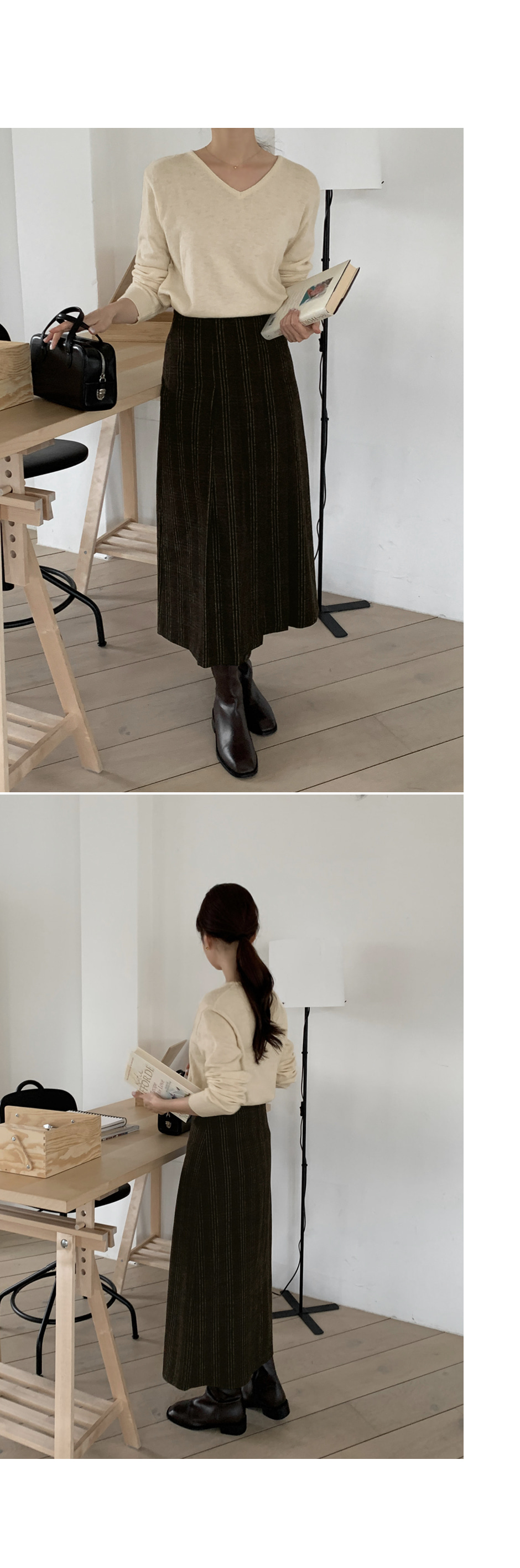 DANA PARIS【日本製】【カシミア　ウール混】【チェック】プリーツスカート ウール混チェックプリーツスカート | レディースファッション