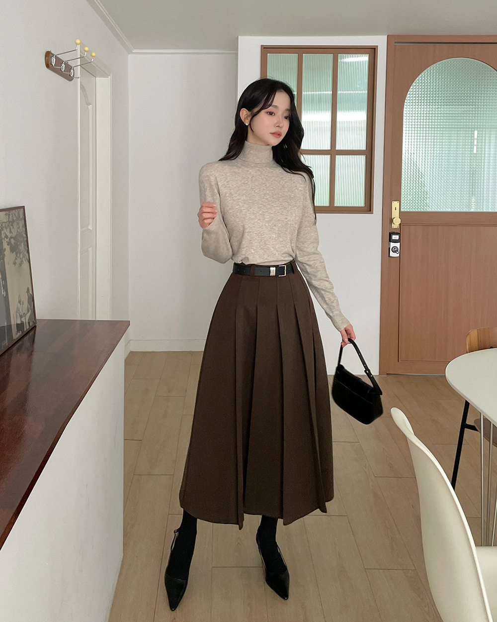 ベルト付プリーツスカート | レディースファッション通販 - DHOLIC