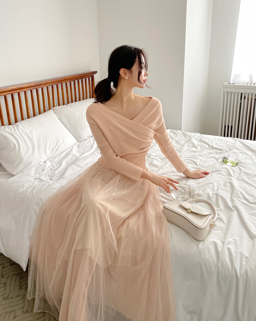 オフショルニット&チュールワンピースSET | レディース オフショルニット&チュールワンピースSET | レディース