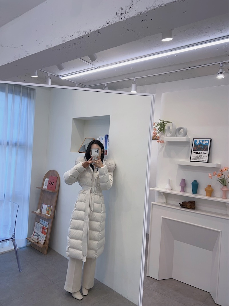 ベルト&ファー付ロングダウンコート | レディースファッション通販