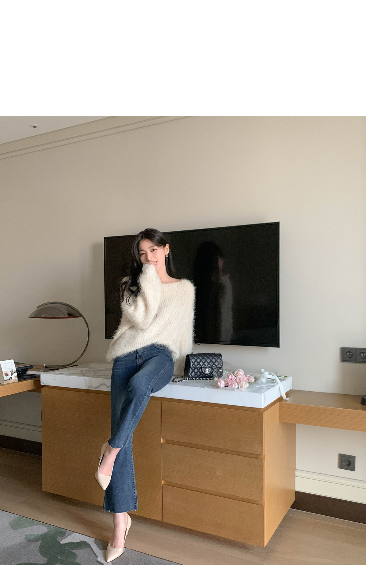 ボートネックシャギーニット | レディースファッション通販 - DHOLIC