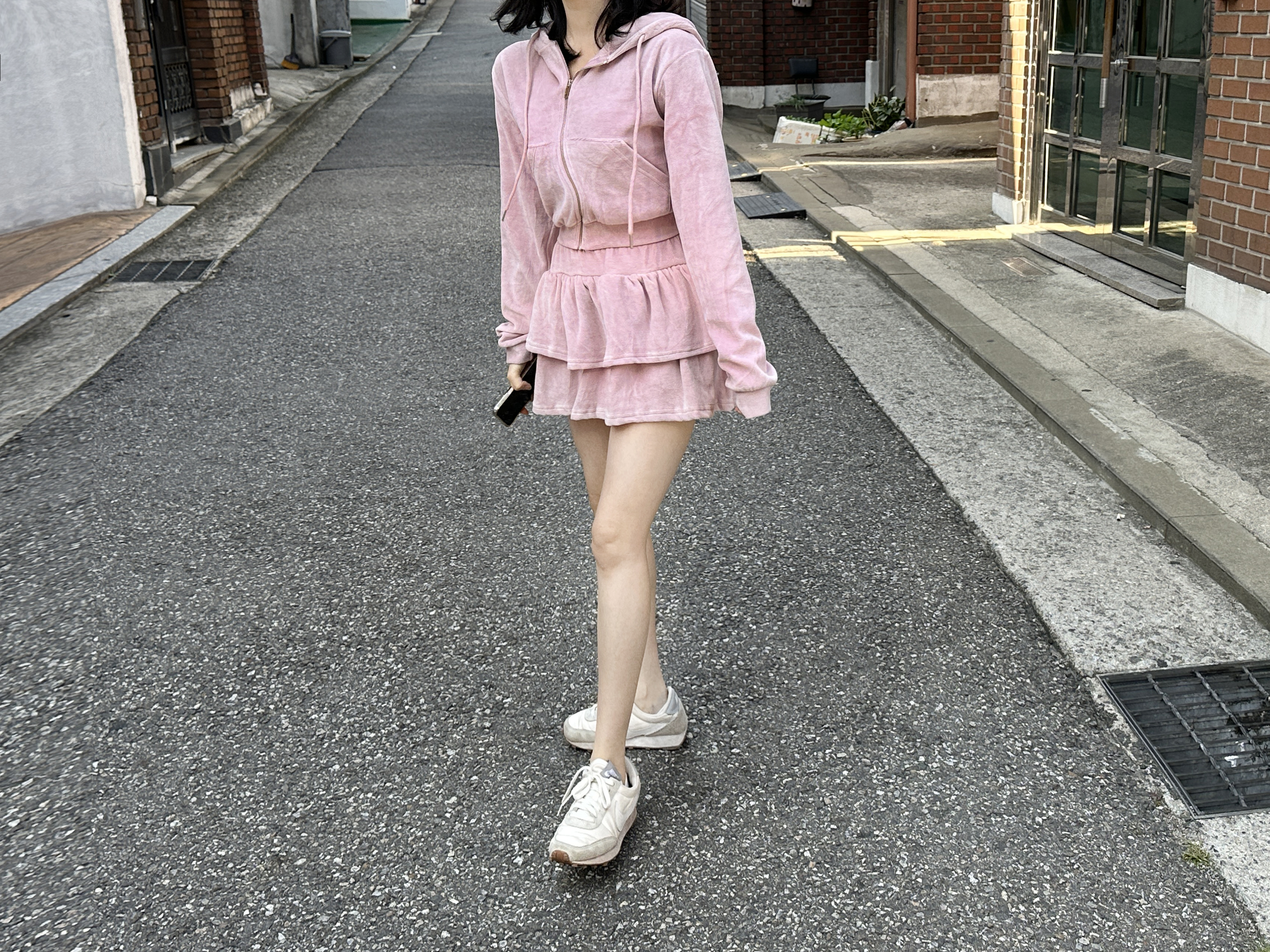 フラメンコ用【sk889】ロングスカート 花柄ドット方裾段々