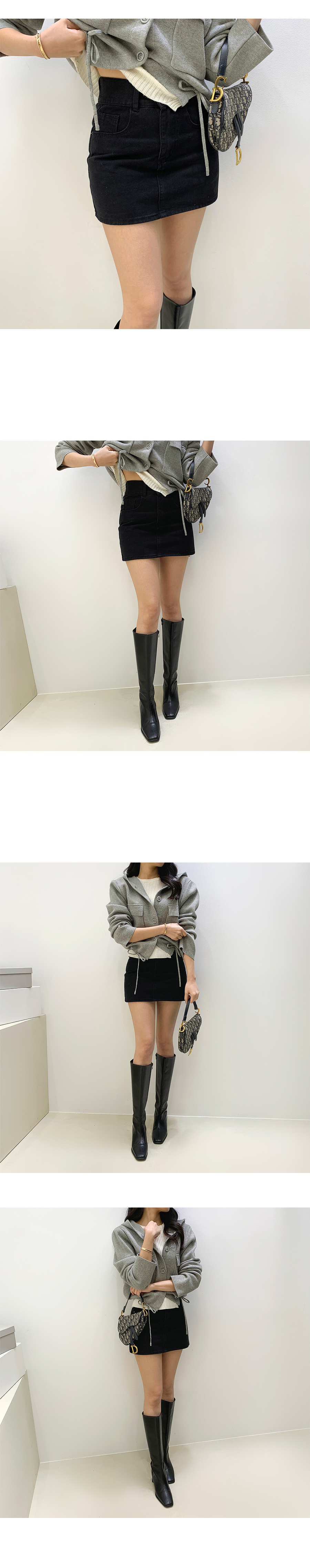 パンツ裏地バックハートミニデニムスカート | レディース