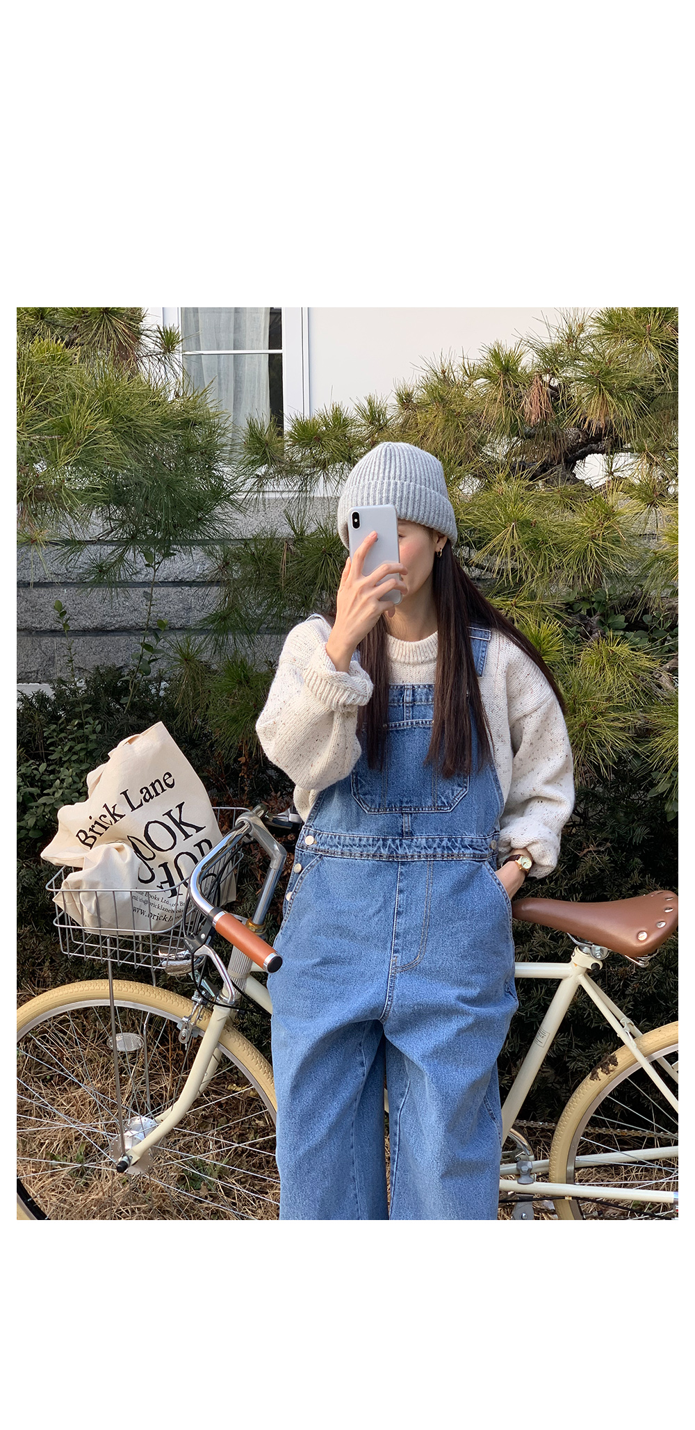 パッチポケットデニムサロペットパンツ | レディース