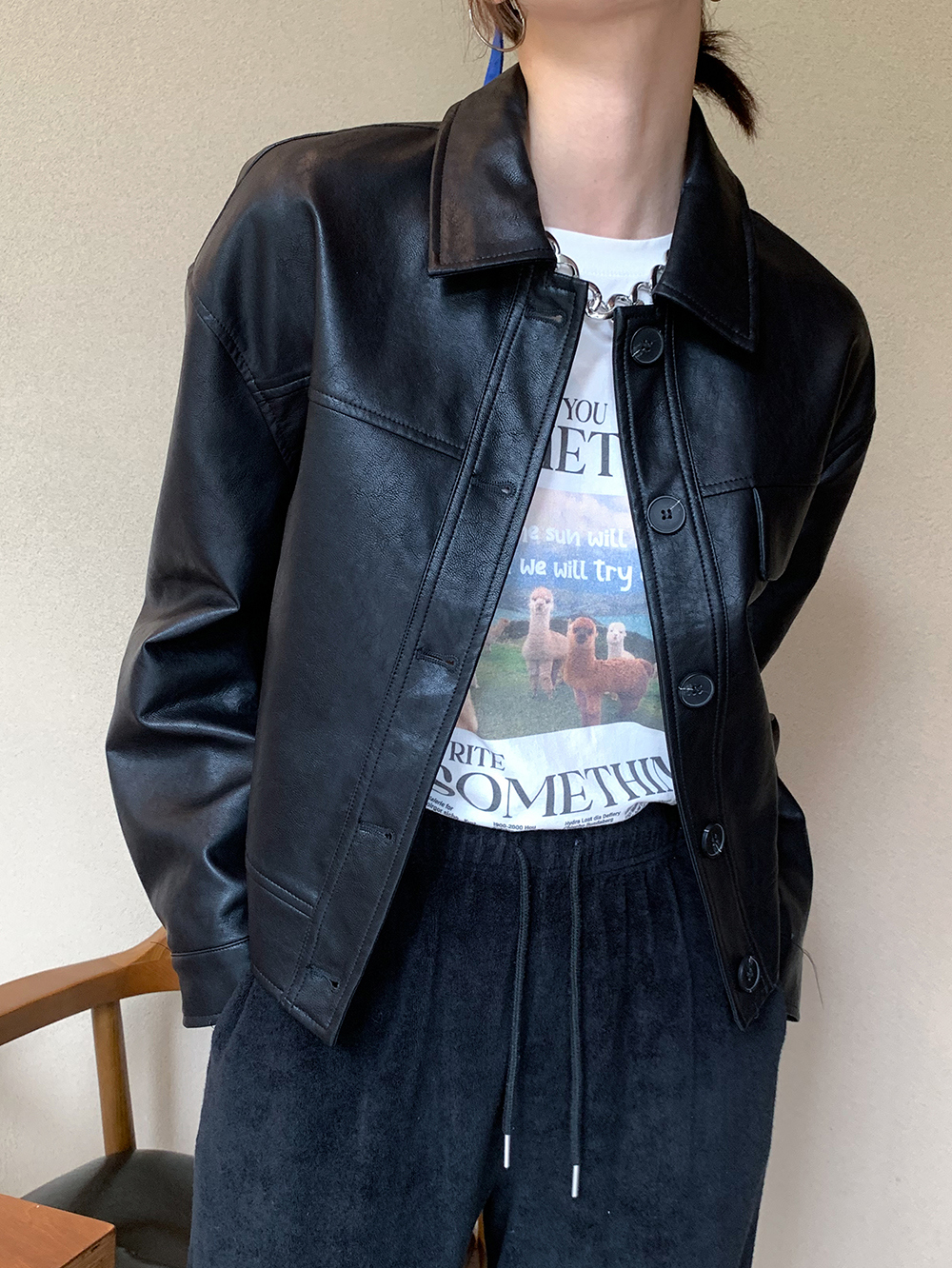 マチャット エコレザーJK マチャットエコレザージャケット エコレザー