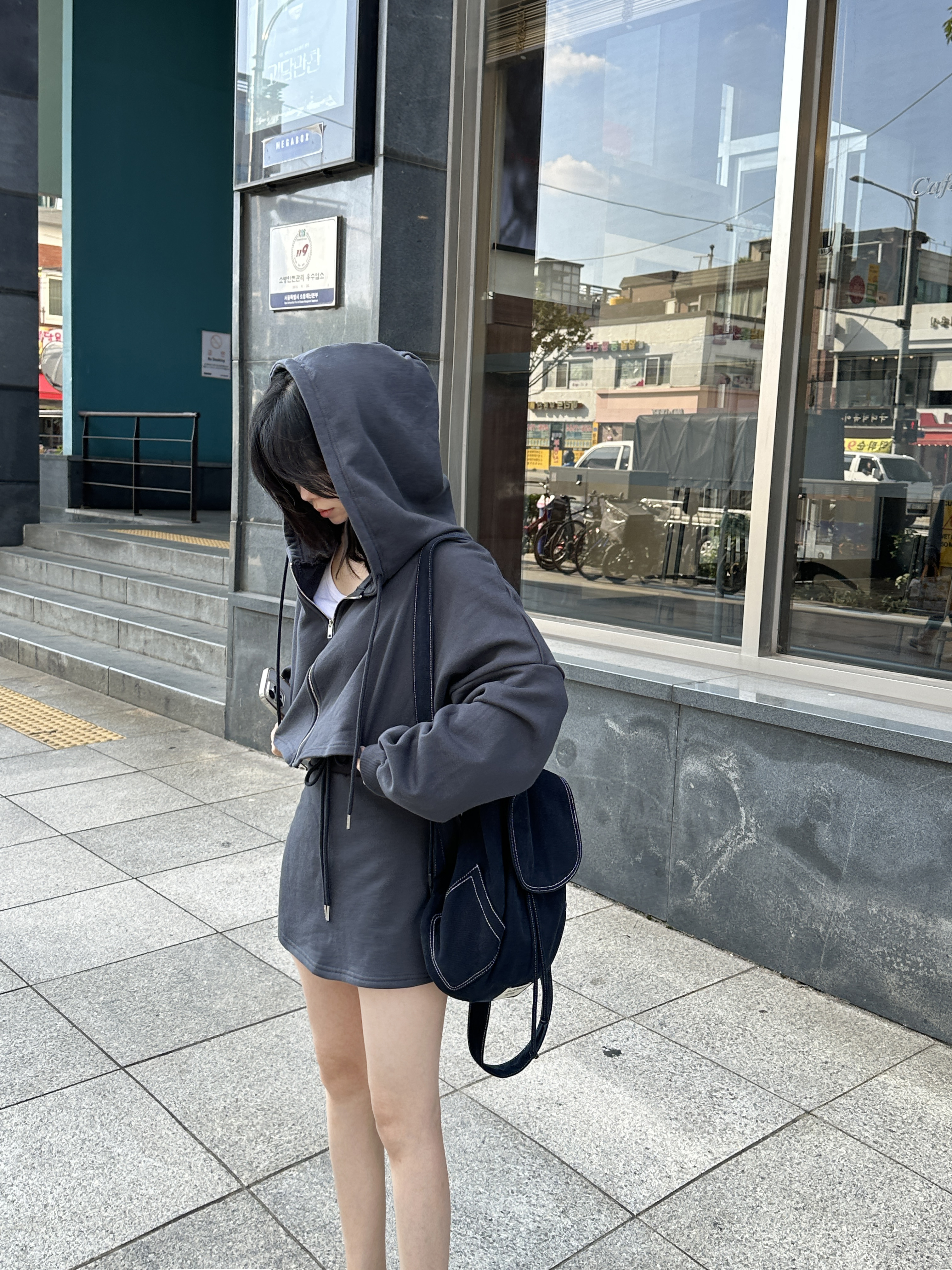 ドルマンクロップドパーカー&ミニスカートSET | レディース