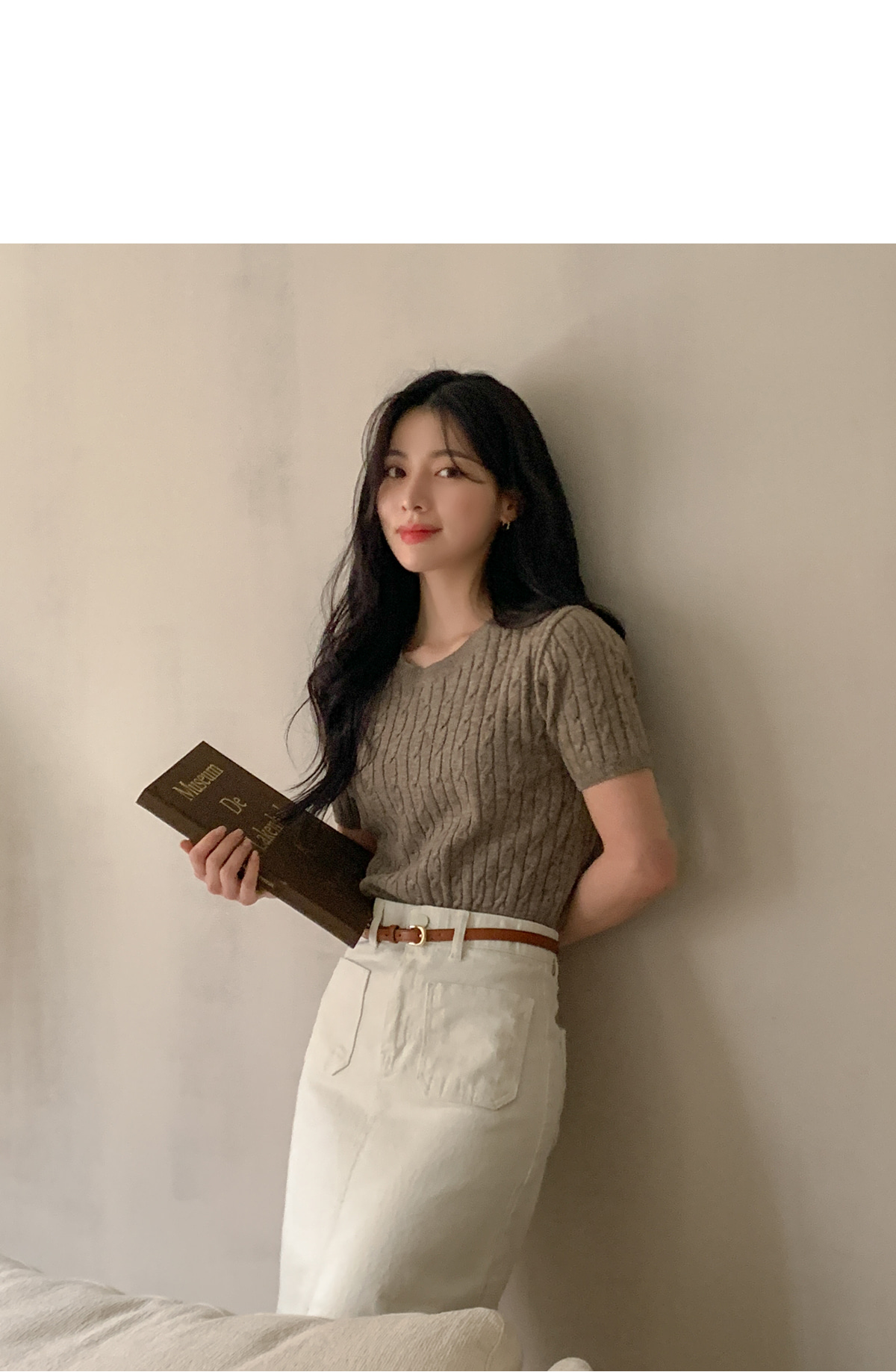 カシミヤ混ケーブル半袖ニット | レディースファッション通販 - DHOLIC