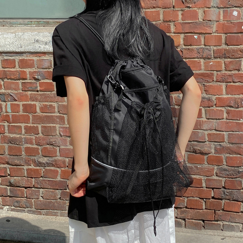メッシュポケットストリングバックパック | レディース