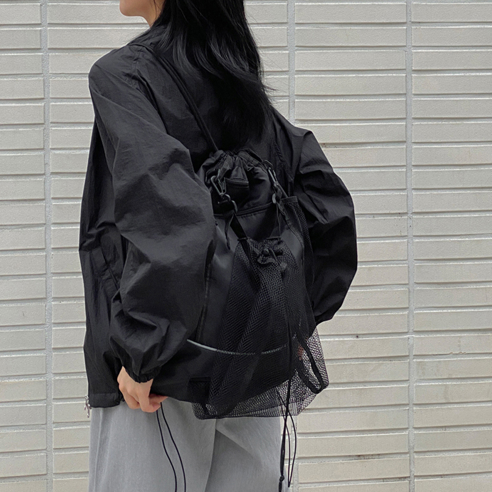 メッシュポケットストリングバックパック | レディース