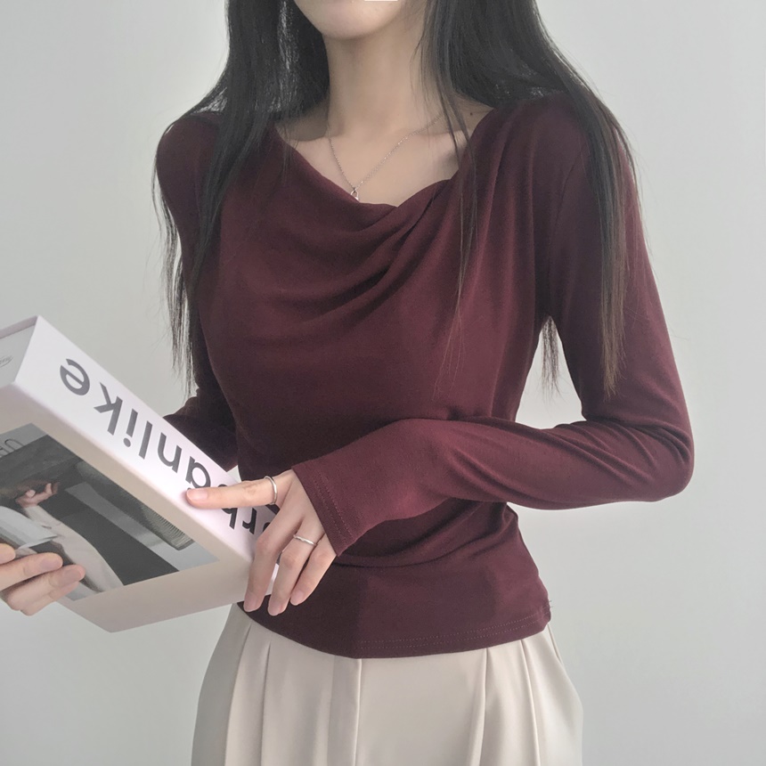 ドレープスリムクロップドTシャツ | レディースファッション通販 ドレープスリムクロップドTシャツ | レディースファッション通販