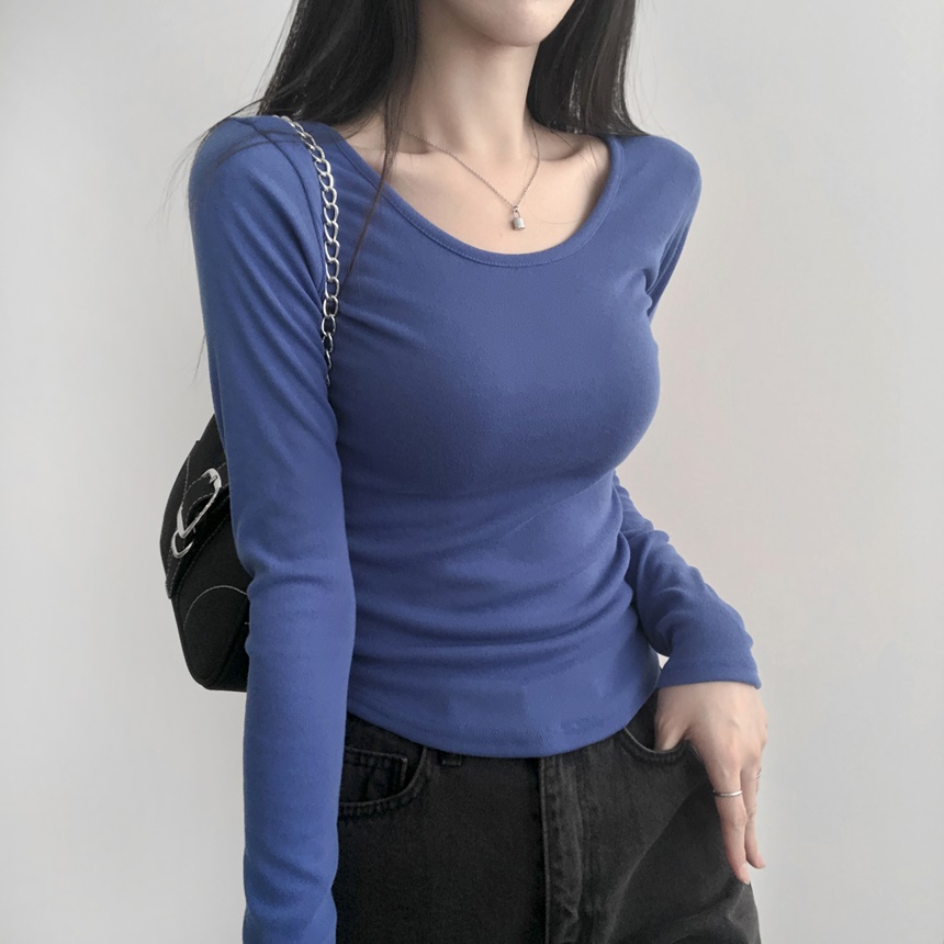 UネックスリムクロップドTシャツ | レディースファッション通販