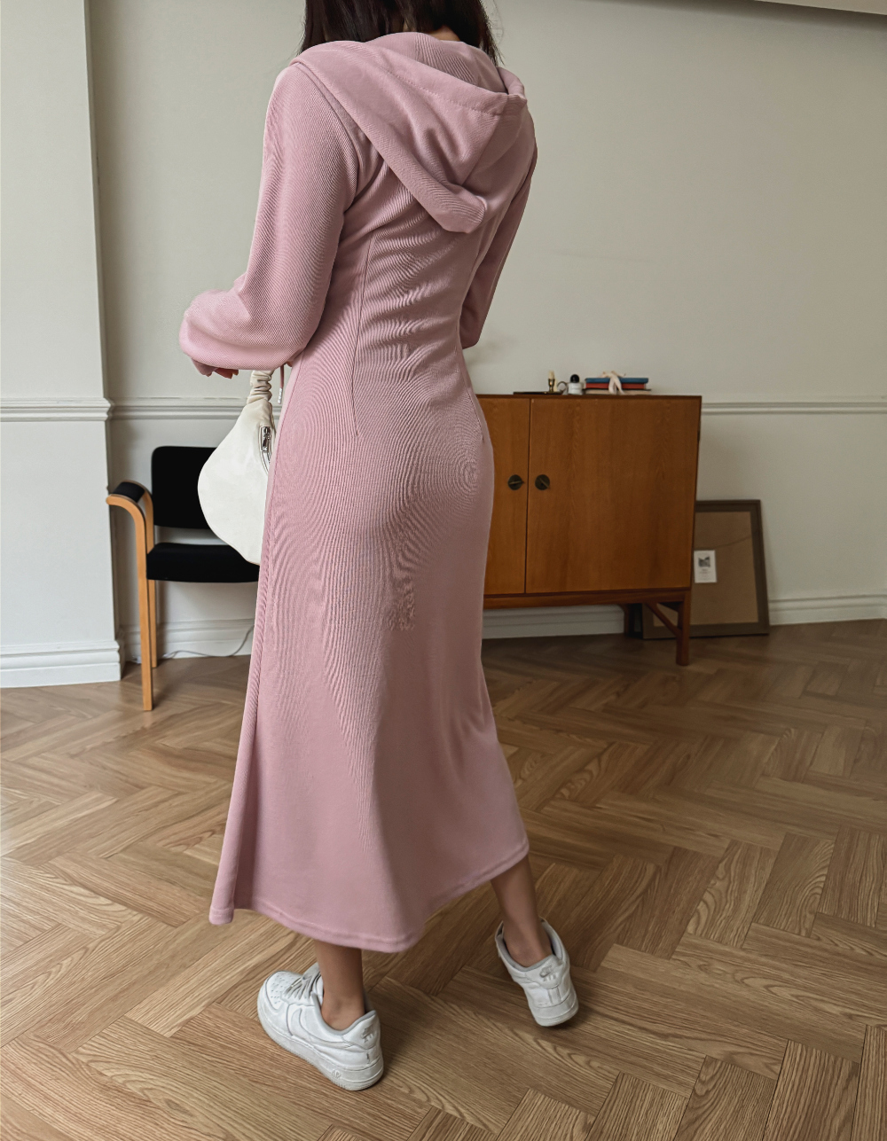 ジップアップマーメイドパーカーワンピース | レディースファッション