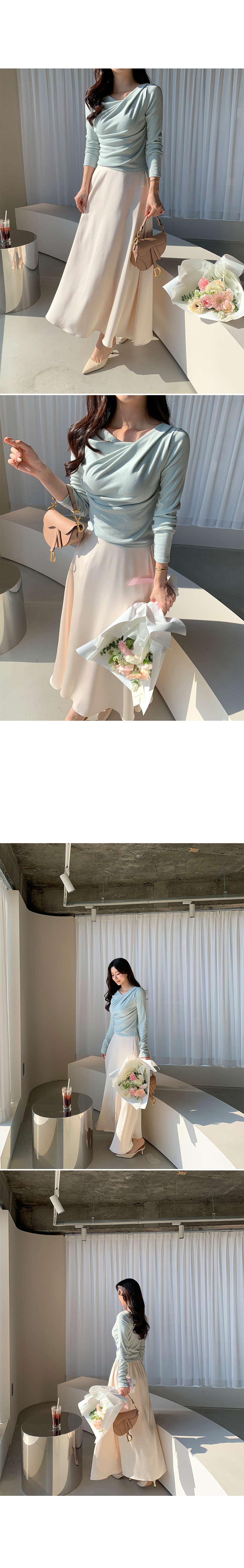 【新品】サイズF♡ディーホリック♡ソフトテクスチャードレープTシャツ2枚セット ソフトテクスチャードレープTシャツ | レディースファッション
