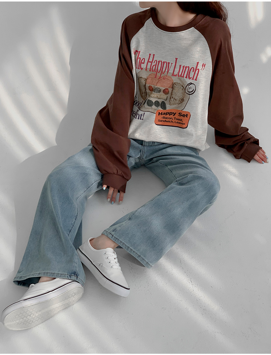 LunchプリントラグランTシャツ | レディースファッション通販 - DHOLIC