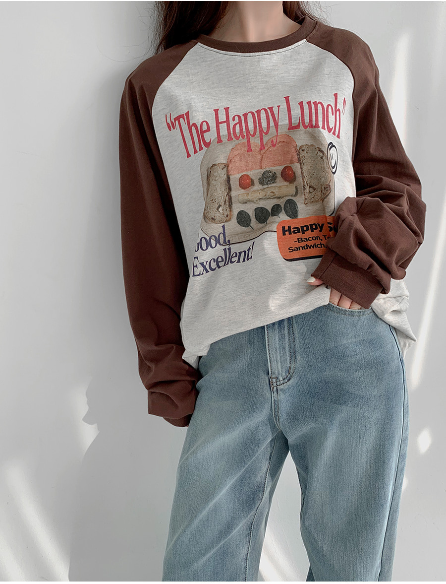 LUOLUOJUANJIE ドックプリント ラグラン スリム カットソー THISIS tシャツ メンズライク プリントラグラン Tシャツ レディース