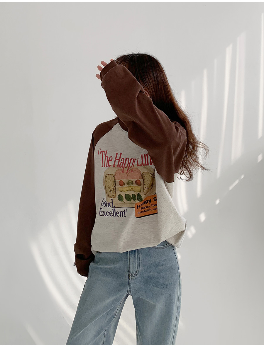 LunchプリントラグランTシャツ | レディースファッション通販 - DHOLIC
