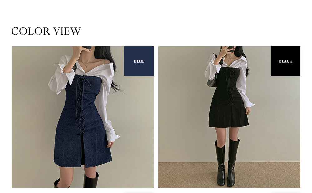 Jean Paul GAULTIER ワンピース　デニム　レースアップ レースアップデニムチューブトップワンピース | レディース