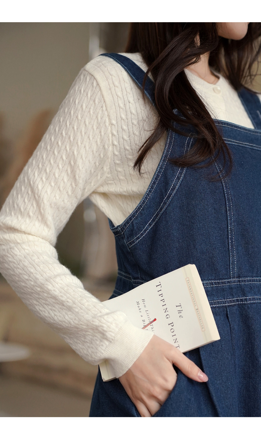 ツータックデニムサロペットワンピース | レディースファッション通販