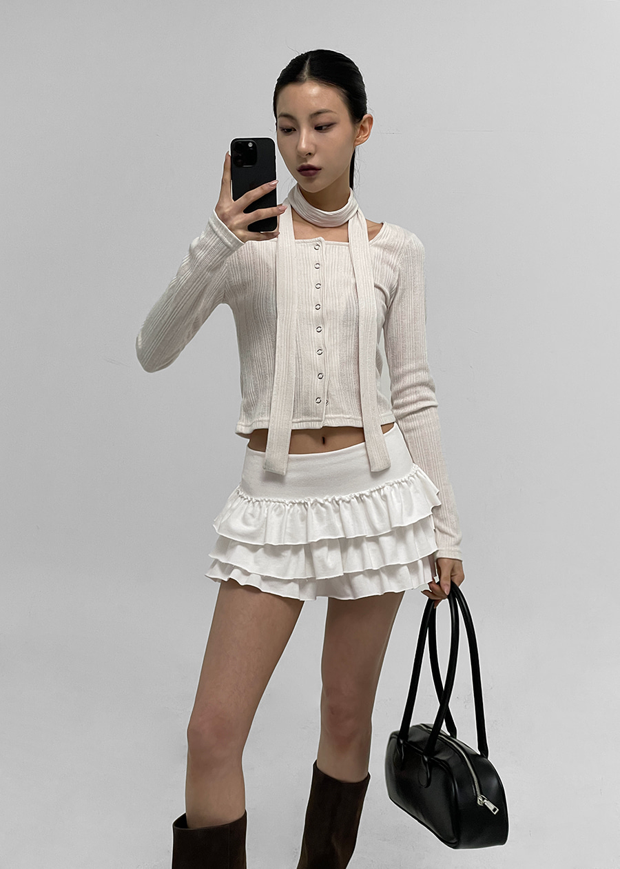 5kg三段フリルミニスカート(パンツ)（スカート）｜Lovilyn